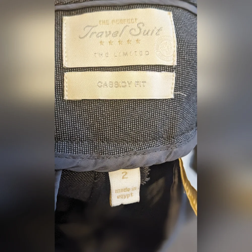 The Limited Travel Suit 2 Button Blazer Cassidy Fit Pant Gray Women’s Size 0/2 - Picture 2 of 7